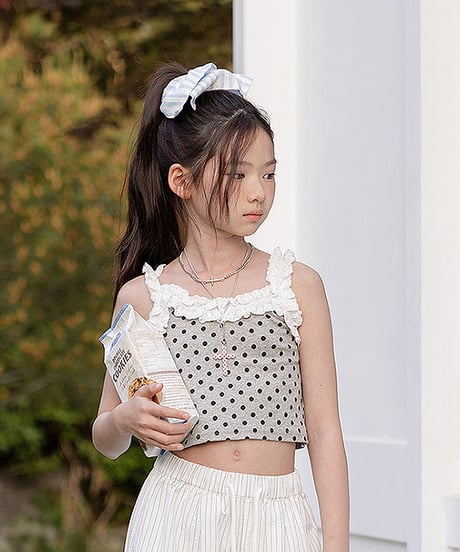 【予約商品】【ZANCLOVR】dot frill short tank【70-150cm】