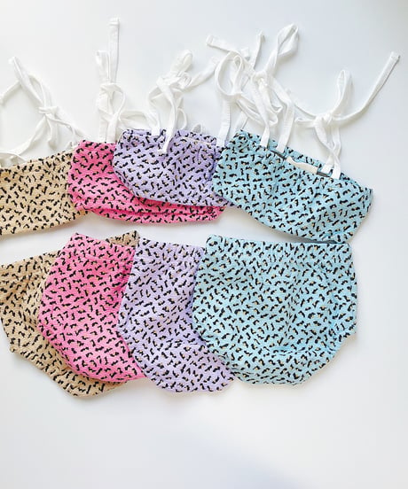 【Melia.original】Lame' leopard swim wear