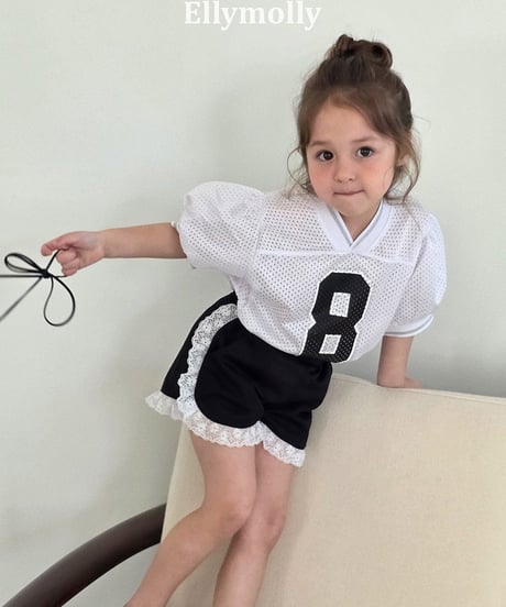 【予約商品】【ELLYMOLLY】number mesh Tee【80-130cm】
