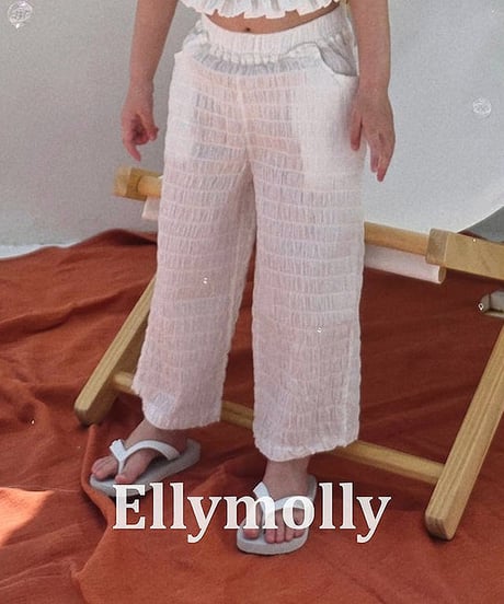 【予約商品】【ELLYMOLLY】shirring set up【80-130cm】