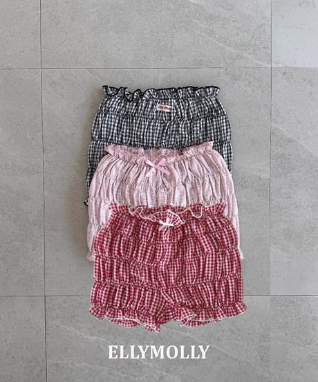 【予約商品】【ELLYMOLLY】shirring pumpkin pants【80-130cm】