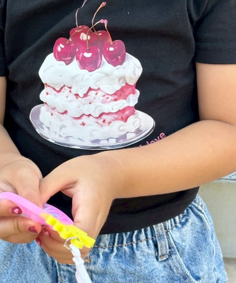 cherry cake short tee【80-150cm】