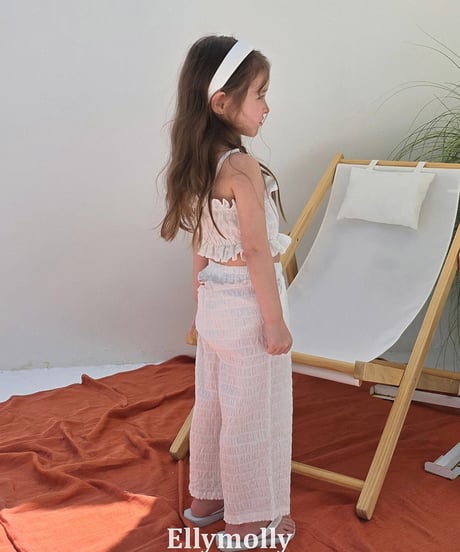 【予約商品】【ELLYMOLLY】shirring set up【80-130cm】