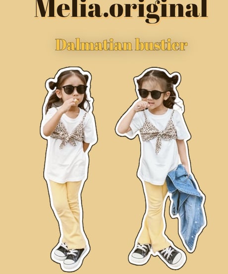 【Melia.original】Dalmatian bustier -kids&junior-