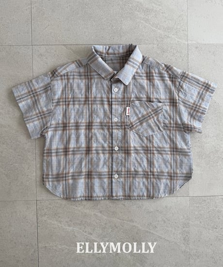 【予約商品】【ELLYMOLLY】check shirt【80-130cm】