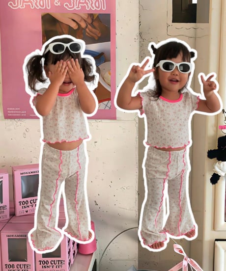【Melia.original】Flower mellow set up※トップス※
