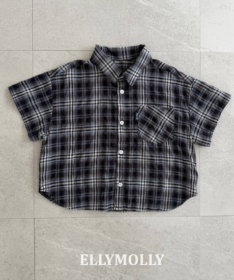 【予約商品】【ELLYMOLLY】check shirt【80-130cm】