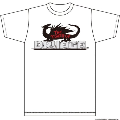 ドルアーガの謎 ロゴTシャツ 白