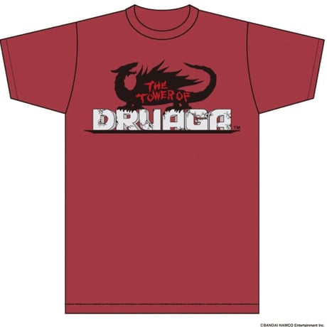 ドルアーガの謎 ロゴTシャツ バーガンディ