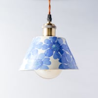 ペンダントライト ワイドベル｜ブルーフラワーNo.2｜Pendant Light – Wide Bell