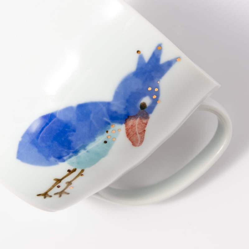 ハシビロコウ/マグカップM | 砥部焼｜東窯 HIGASHIGAMA 公式オンライン