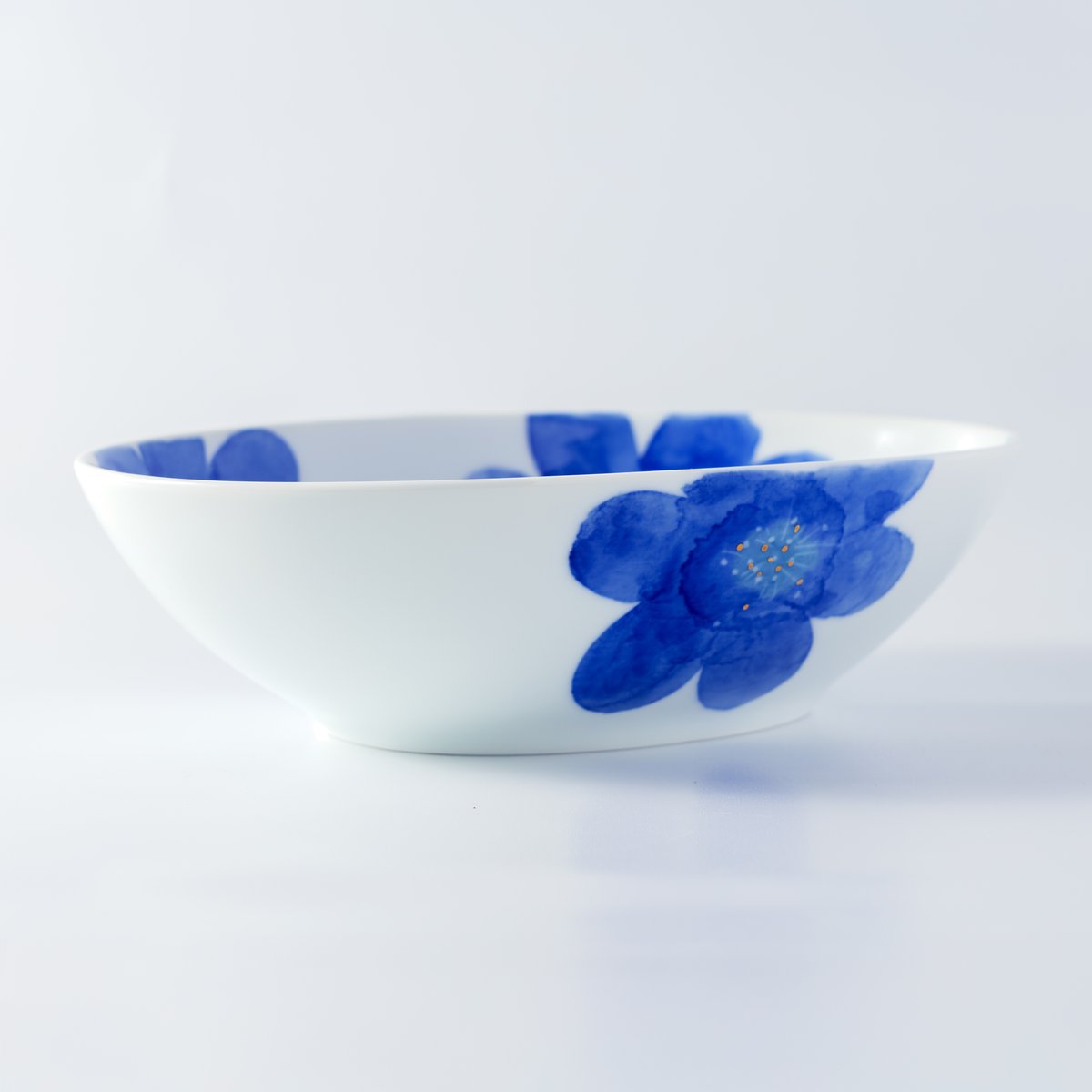   ブルーフルーテッド楕円皿 ブルーフルーテッド楕円皿 ブルーフルーテッド メガ オーバル