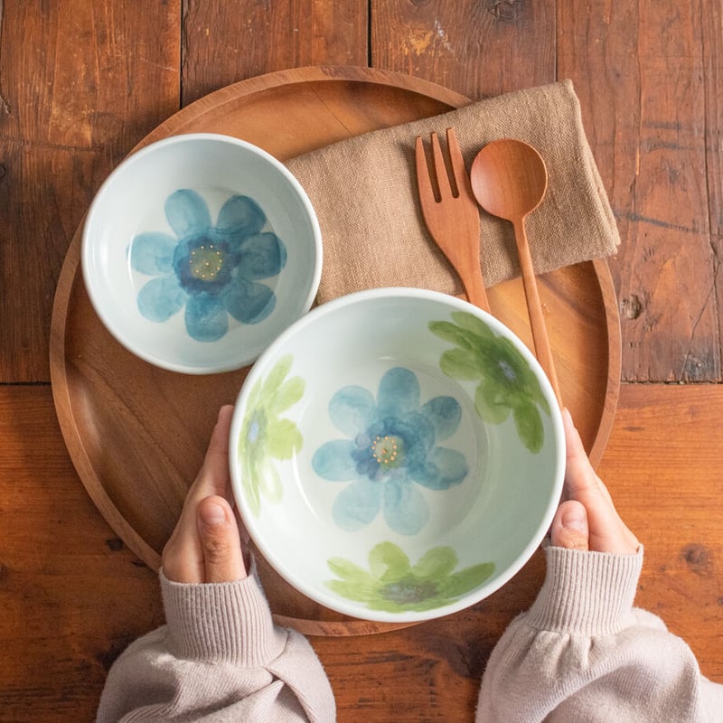 ミモザ/サラダボウルL | 砥部焼｜東窯 HIGASHIGAMA 公式オンラインストア