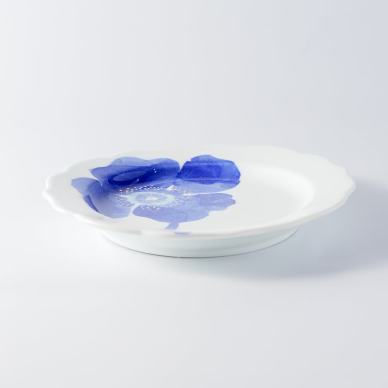 東一仁｜ブルー リムプレート8寸2枚セット 東一仁｜ブルー リムプレート8寸2枚セット 東一仁｜