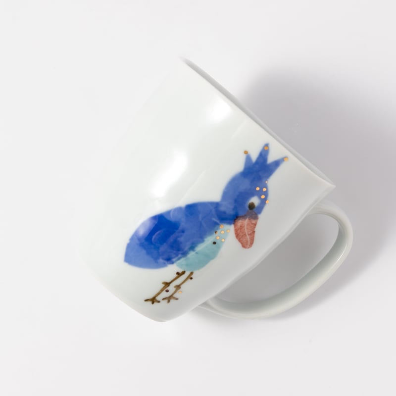 ハシビロコウ/マグカップM | 砥部焼｜東窯 HIGASHIGAMA 公式オンライン