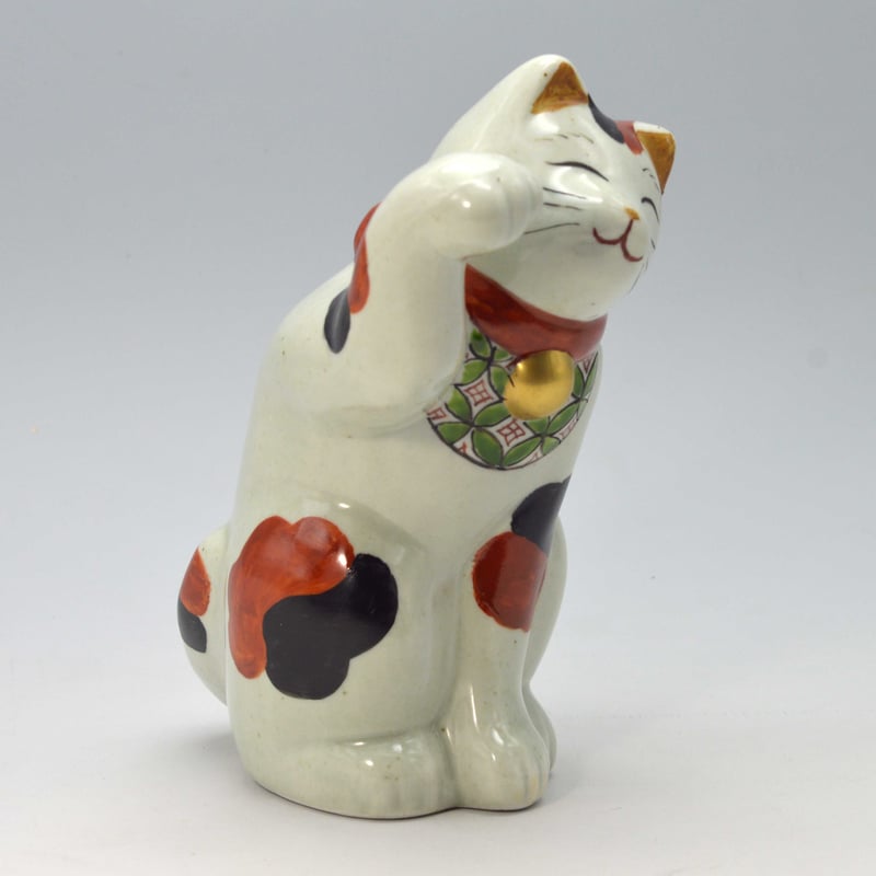美品 伊万里焼 招き猫一対 陶器 置物 招き猫 大 (有田焼) | 古川陶磁器ストア