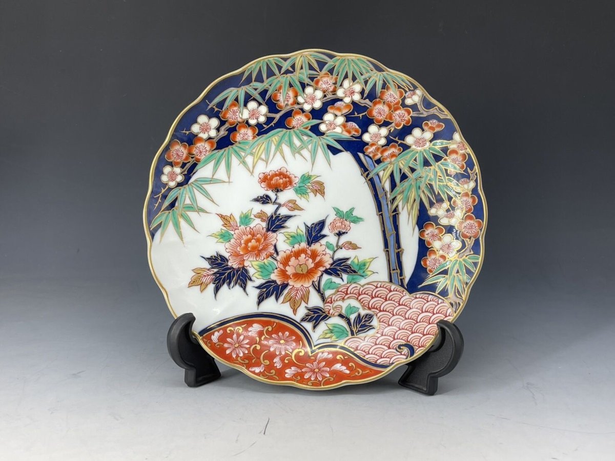 古曽部焼　皿十枚　箱あり 古曽部焼 皿十枚 箱あり