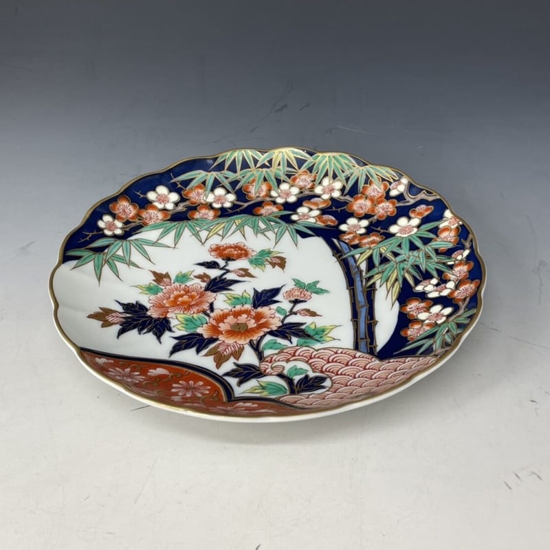 ささ赤梅 菊型皿 | 古川陶磁器ストア