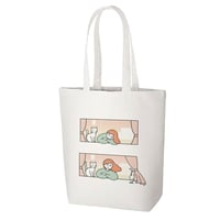 【受注生産】コットントートバック（厚手）「窓際の猫とカーテン」
