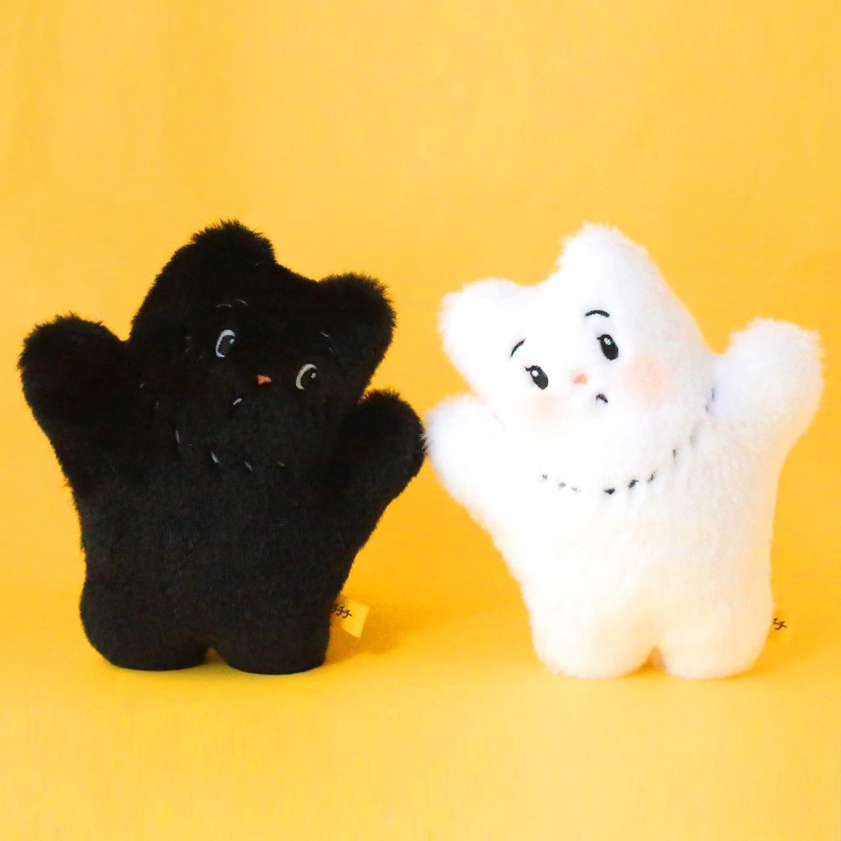 オーダーメイド】手作りぬいぐるみ シロックマとクロックマ（個展