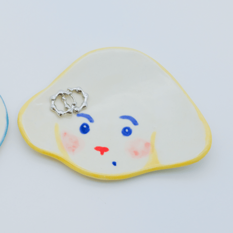 アクセサリートレイ（豆皿）「しろい犬」