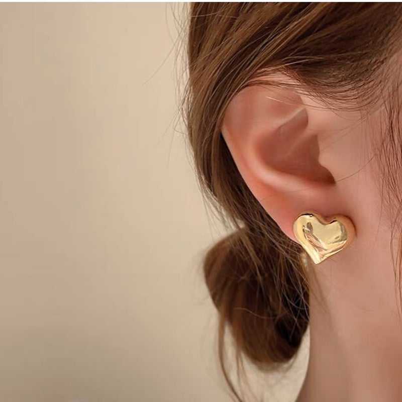 No.1512パープル-B 樹脂ポストピアス⭐ちっちゃなハート型