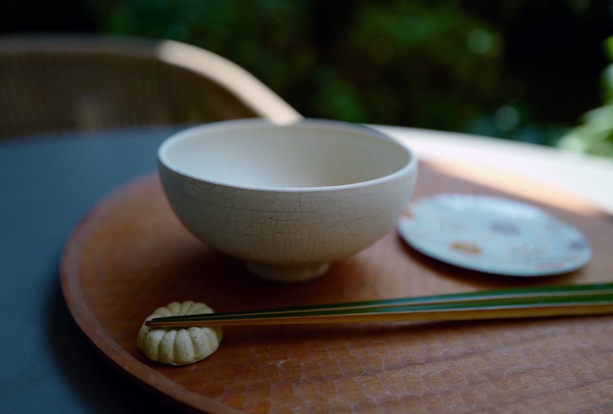 マミまま新品　陶器　陶芸作家　茶碗3個　641 陶芸家 七理 摩弓 / かわいめお茶碗 | 405