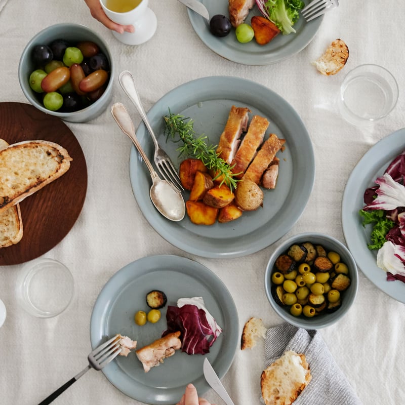 美濃焼 / プレート(グレー / L) | 405