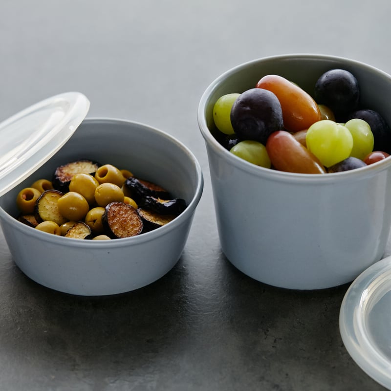 美濃焼 / パック＆レンジ中鉢 (グレー / 大) | 405