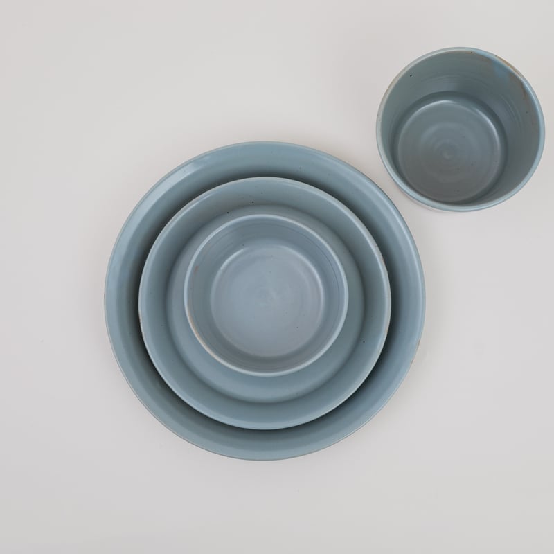 美濃焼 / パック＆レンジ中鉢 (グレー / 大) | 405