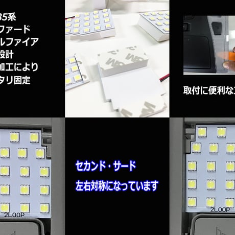 10点 ヴェルファイア 30系 35系 前期 後期 LEDルームランプ【純白光】