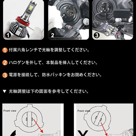 HB3 ハイビーム LEDヘッドライト 