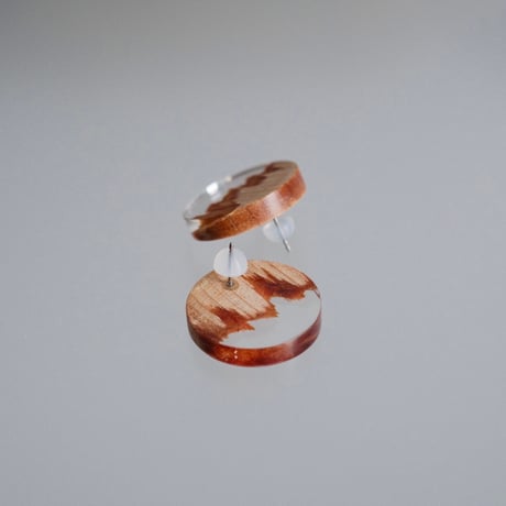nooca wood circle pierce / earring