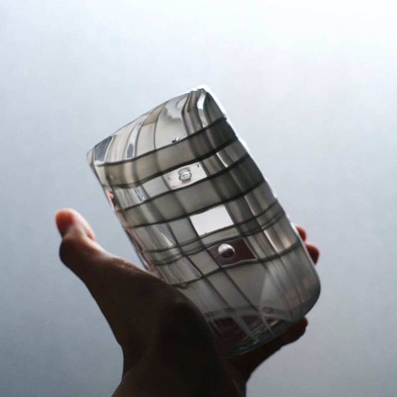 sasamoto natsuki full-check tumbler [gray] | 酢橘堂