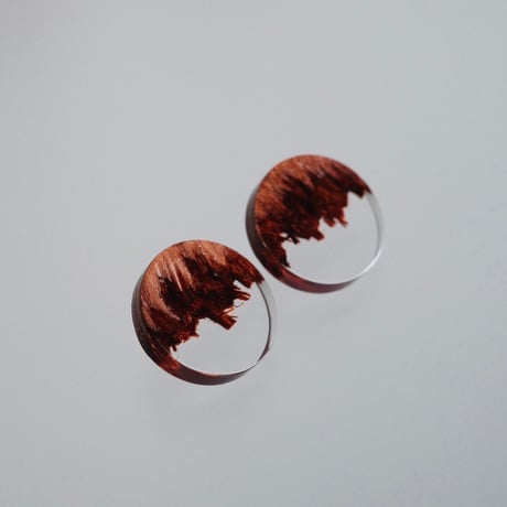 nooca wood circle pierce / earring
