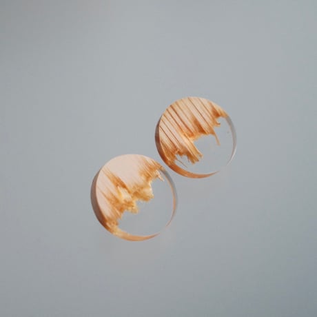 nooca wood circle pierce / earring