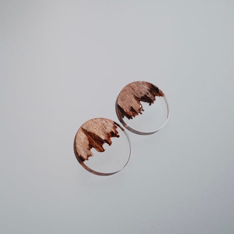 nooca wood circle pierce / earring