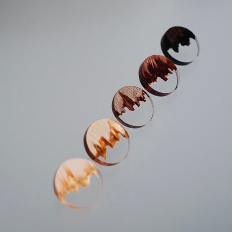 nooca wood circle pierce / earring