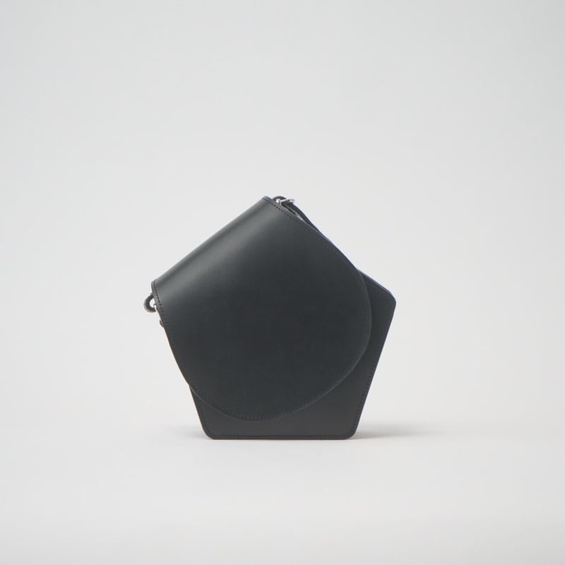 leather shoulder penta black | 酢橘堂