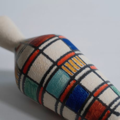 plaid ceramic vase
