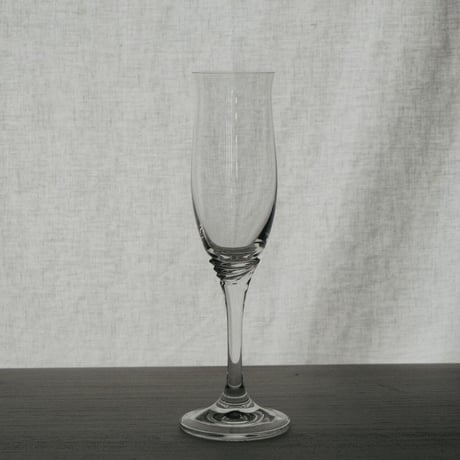 Clear champagne glass