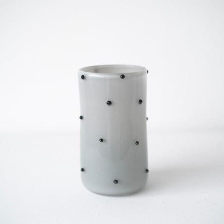 umu vase dot - grey × black-