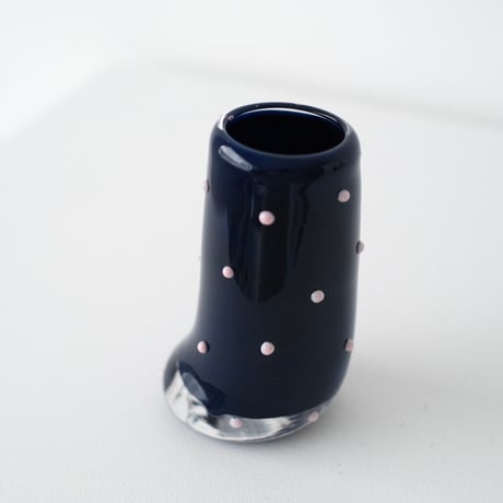 umu vase dot - navy × pink -