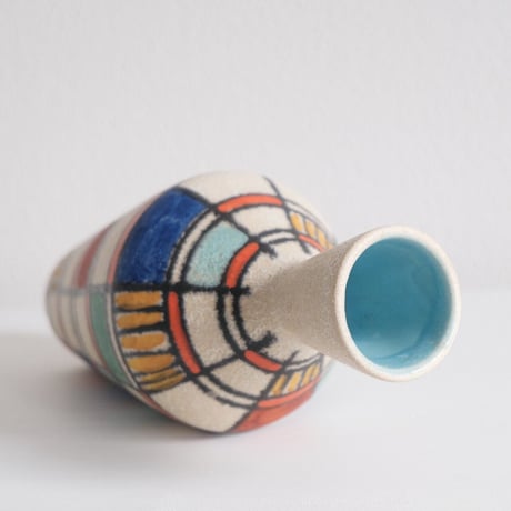 plaid ceramic vase