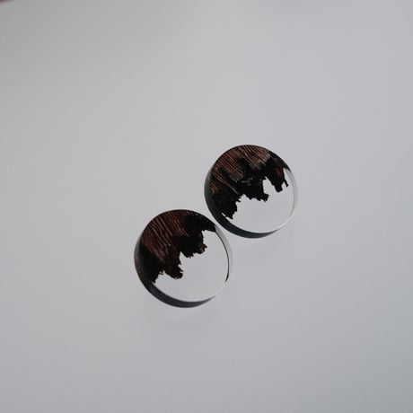 nooca wood circle pierce / earring