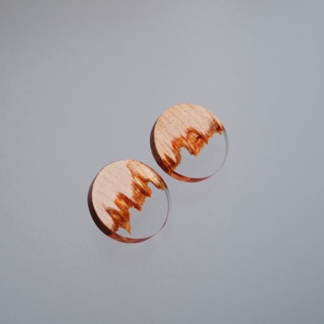 nooca wood circle pierce / earring