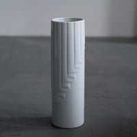 white drape vase