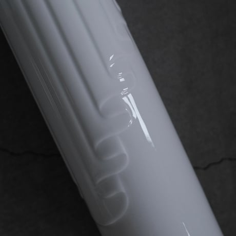 white drape vase