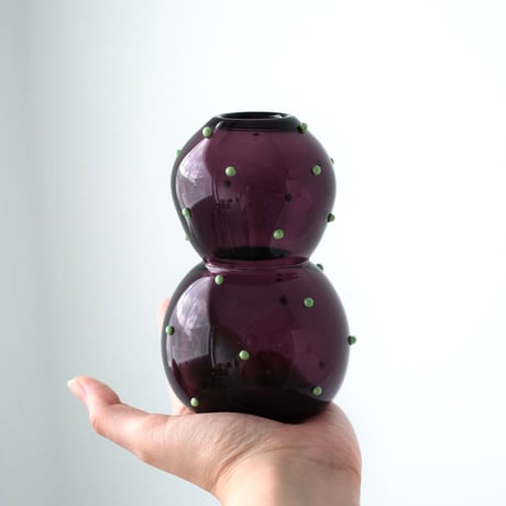 umu vase dot - purple × green -