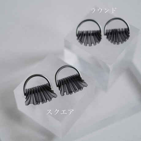 nooca PVC pierce / earring ・black